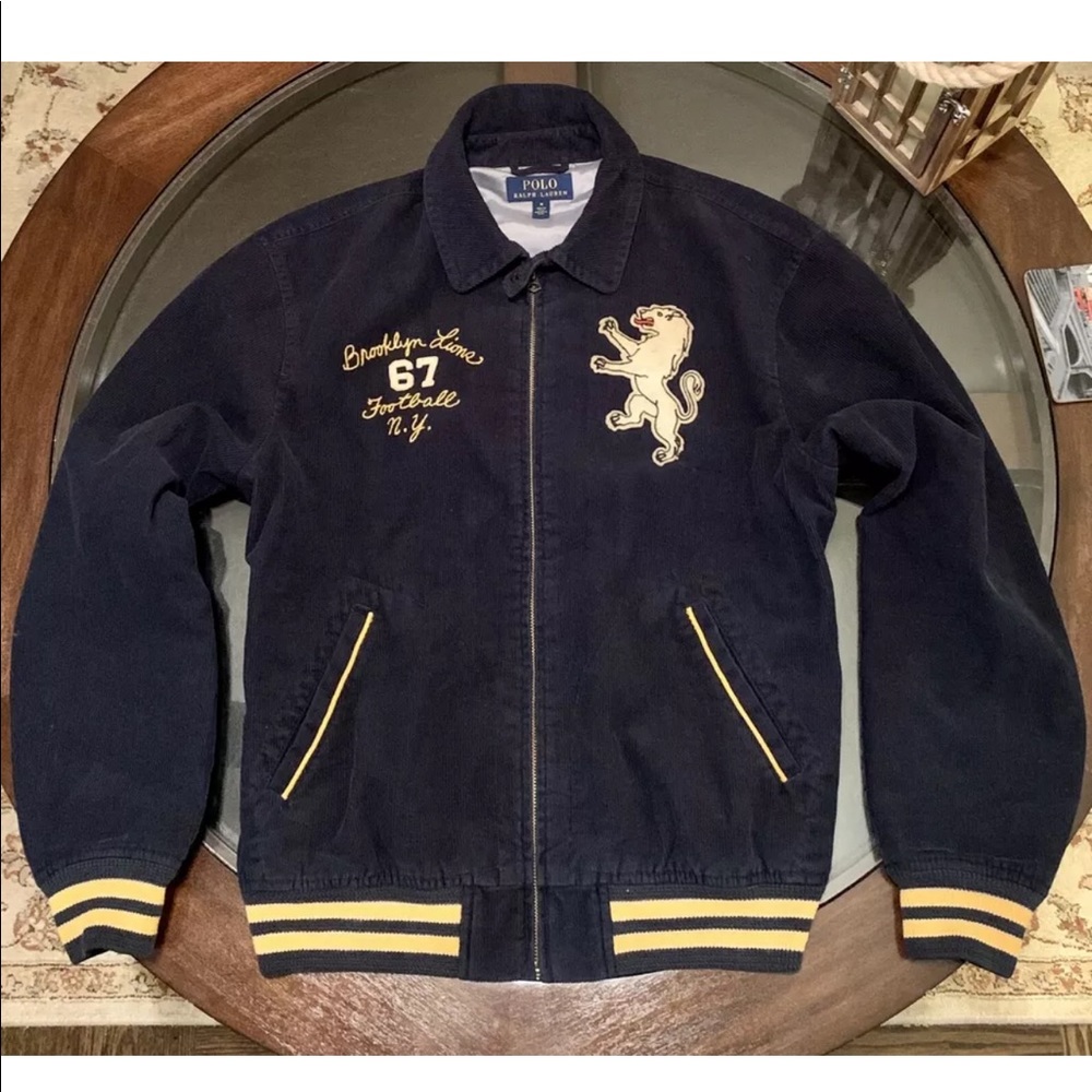 Ralph Lauren Varsity Corduroy Sz Medium Jacket New